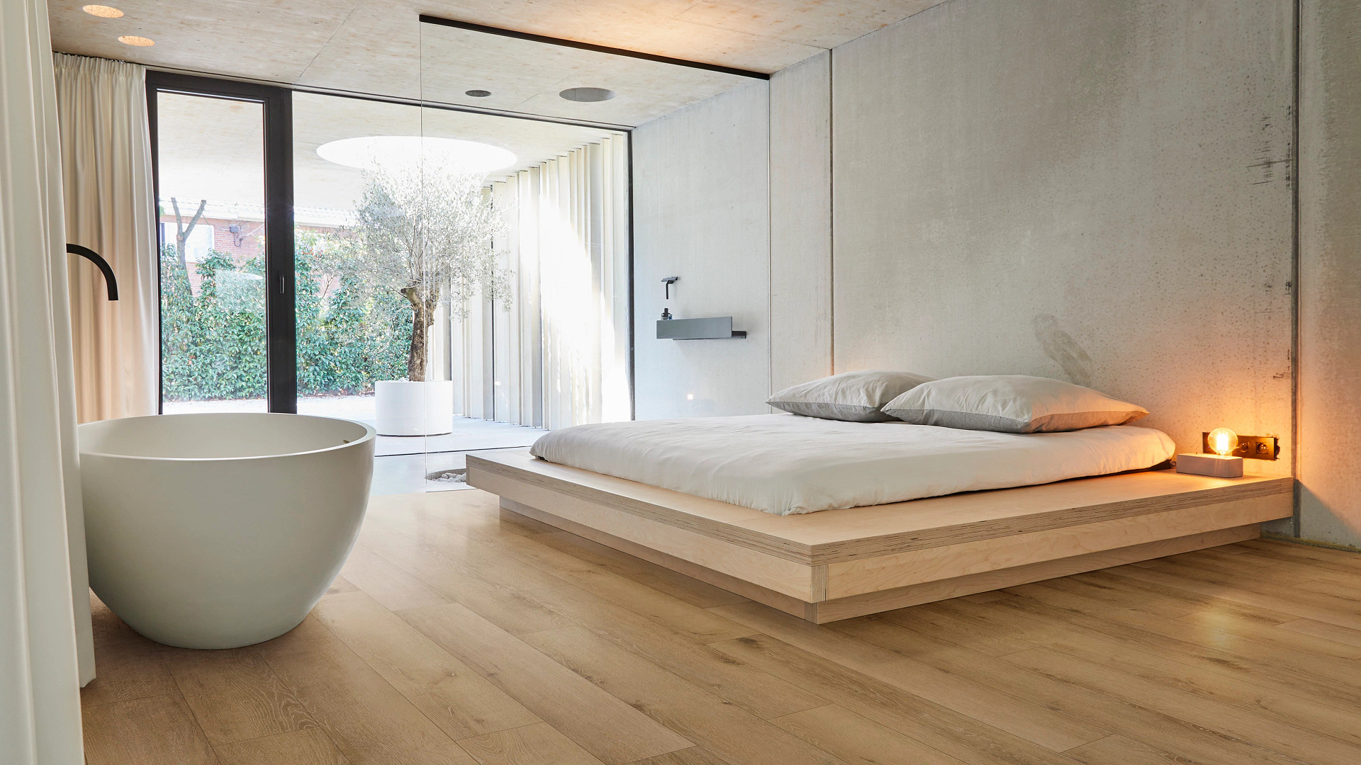 Coretec pvc-vloer in een woonkamer