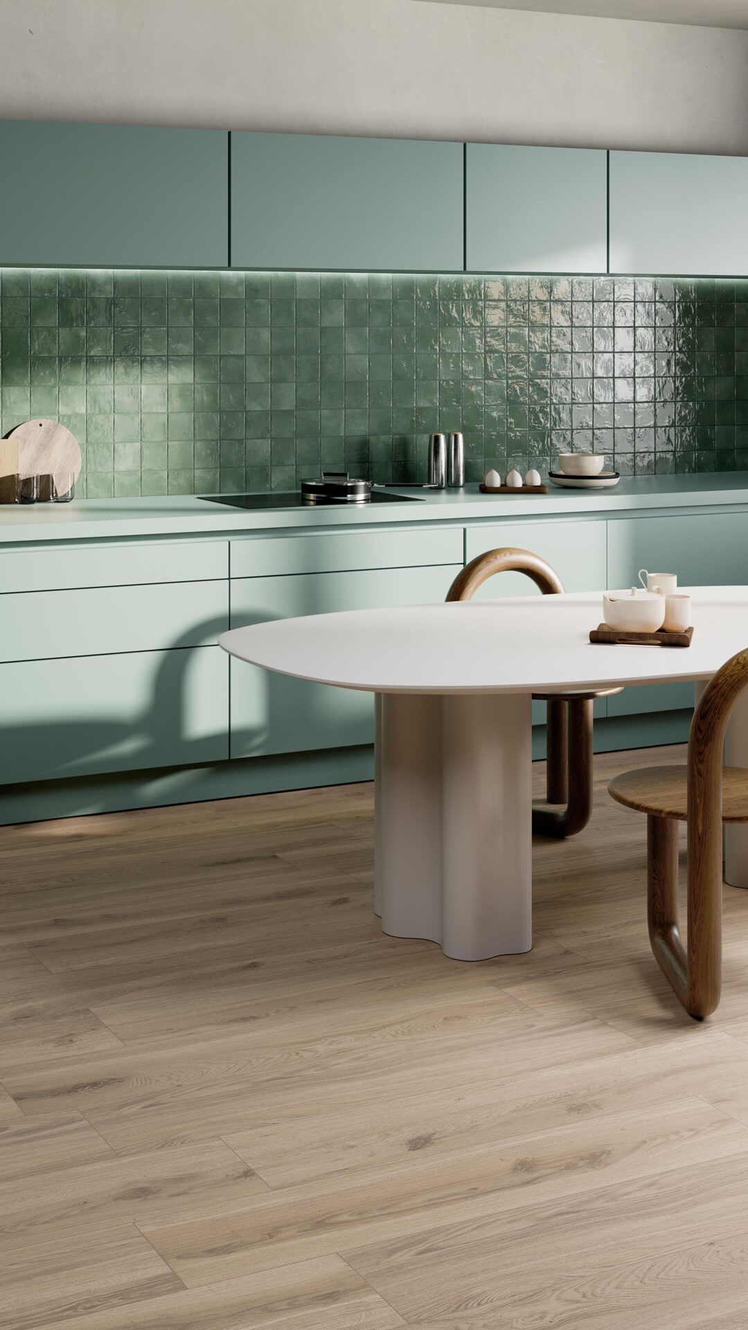 Keuken met Beste Koop Yosemite Natural houtlook tegels